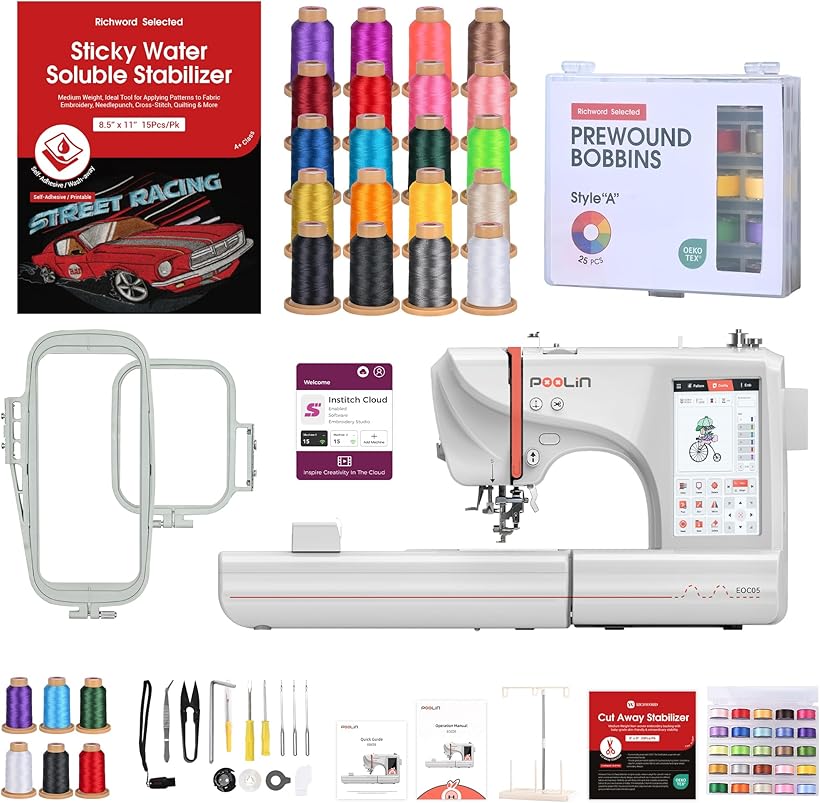 Poolin Embroidery 4x9 25in Printable Stabilizer